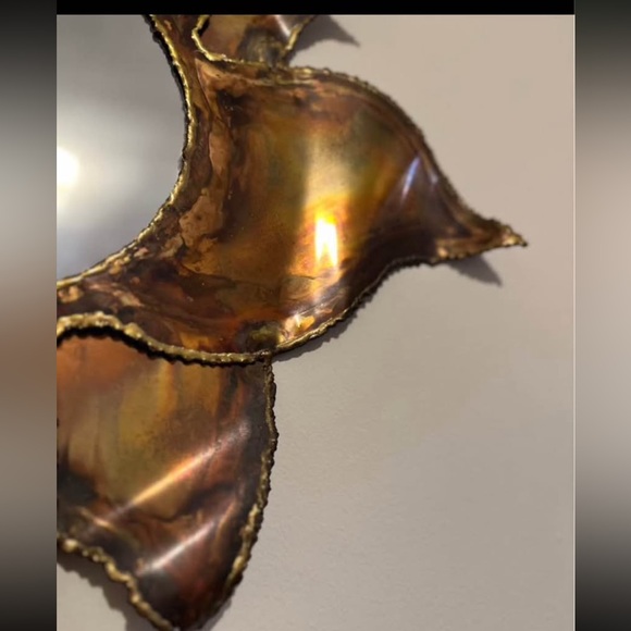 MCM Torched Copper Sunburst Mirror - Picture 3 of 4